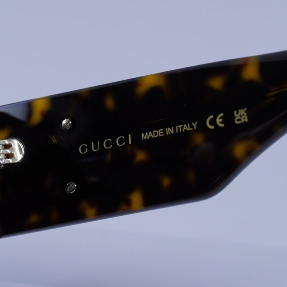 Gucci GG1546S 002 Sunglasses Dark Havana Square Frame, Brown Lenses - Picture 7 of 11